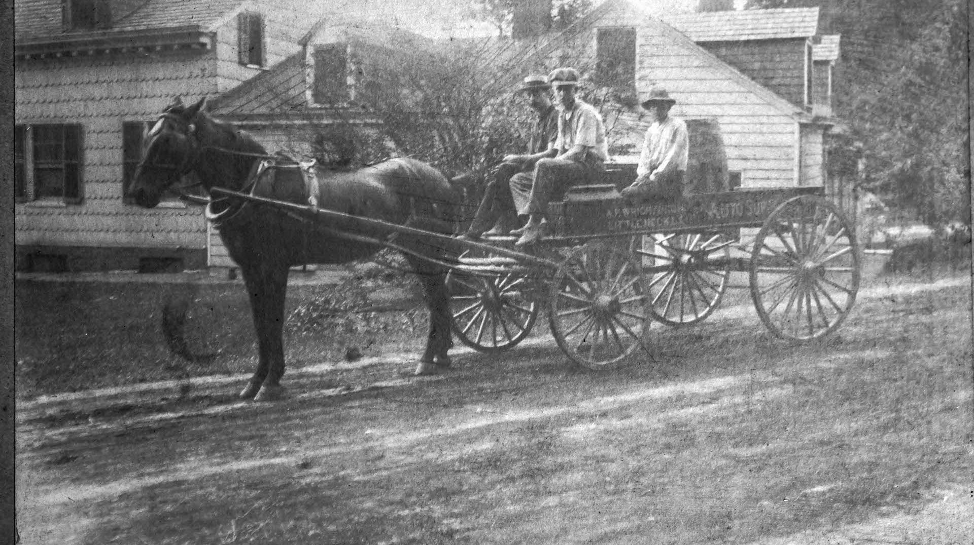 Carriage in front of Van Wyck house